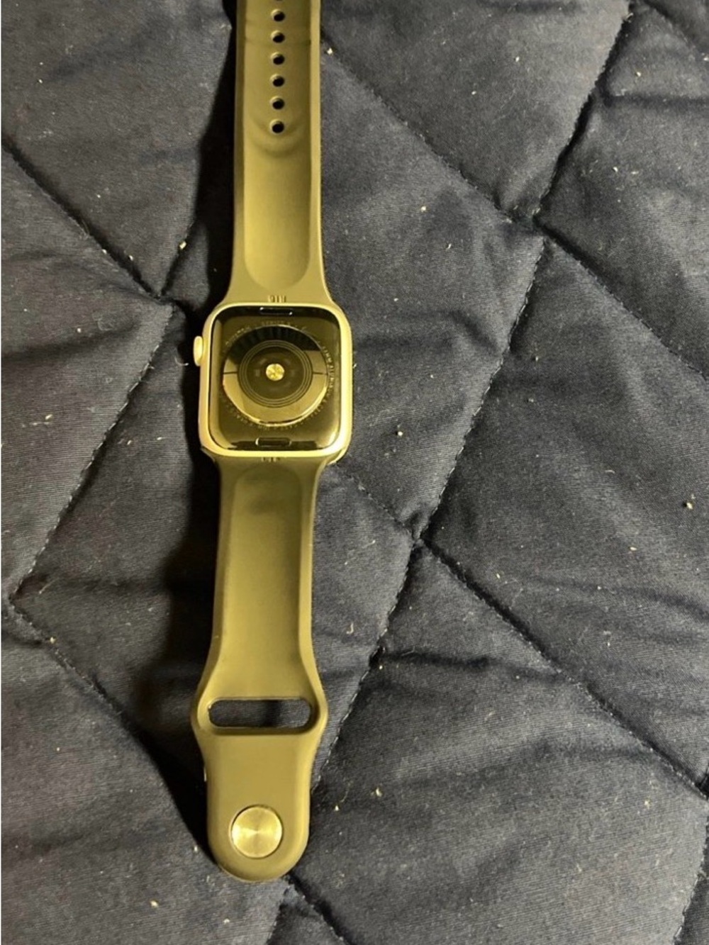 Olive Green Smartwatch with Silicone Band